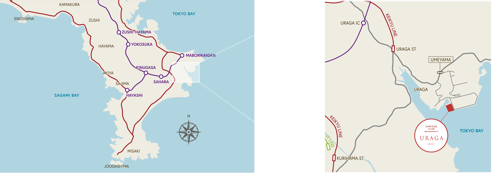 SURFSIDE CLUB URAGA 所在地